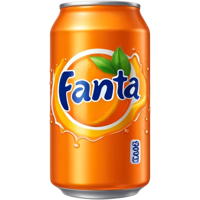 a bright orange Fenta can emoji