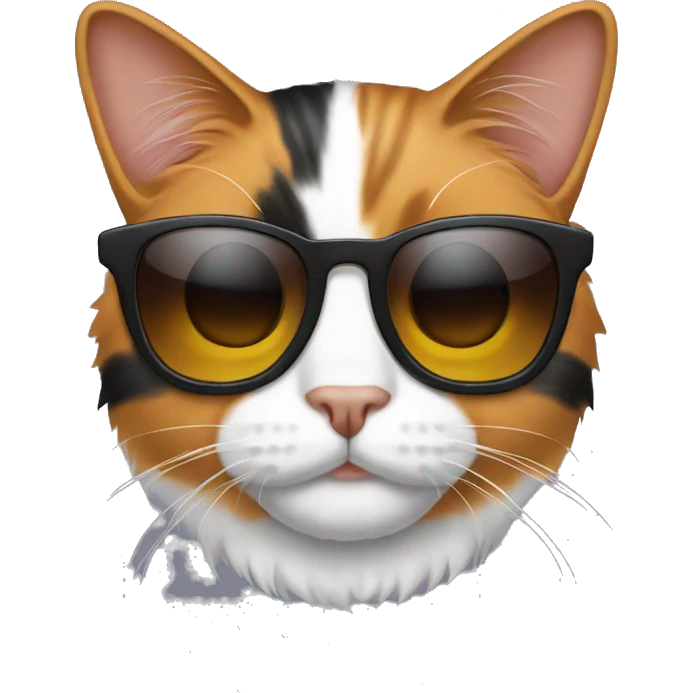 calico Cat with sunglasses emoji