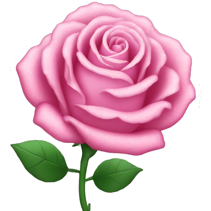 Glitter Pink rose  emoji