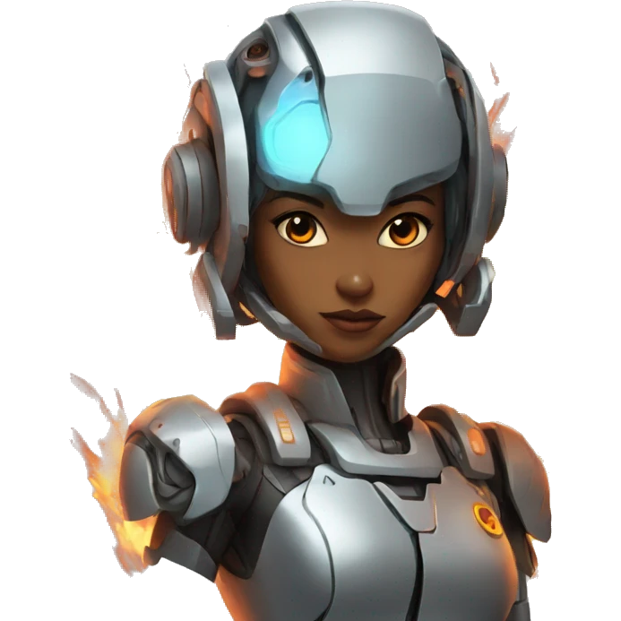 robo fire girl emoji