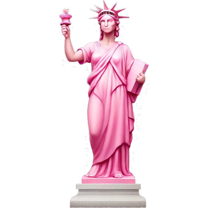 pink full body liberty statue emoji