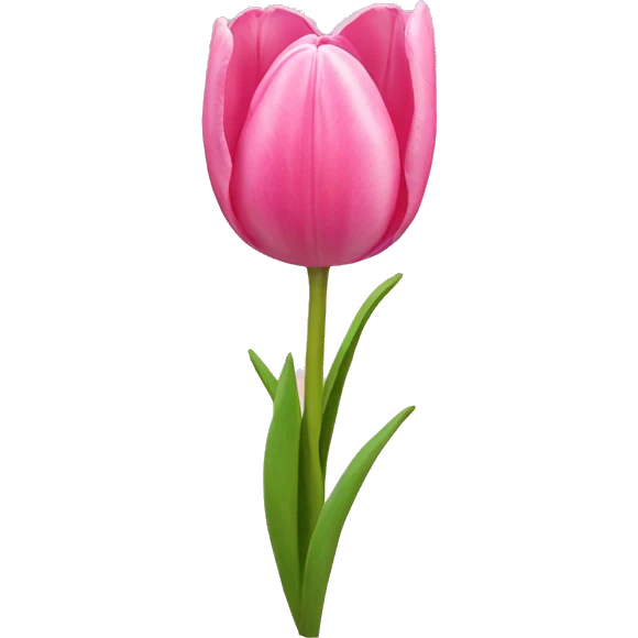Pink tulips with a bow emoji