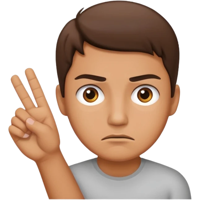 annoyed with hand out  emoji