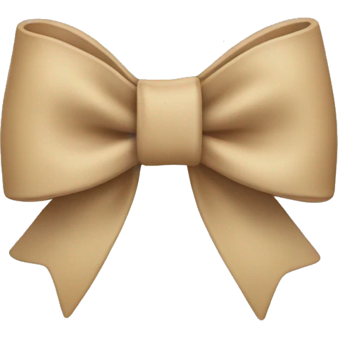 Beige bow emoji