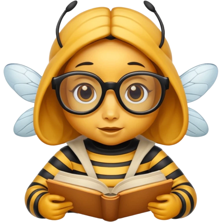 bees with books with opticals emoji