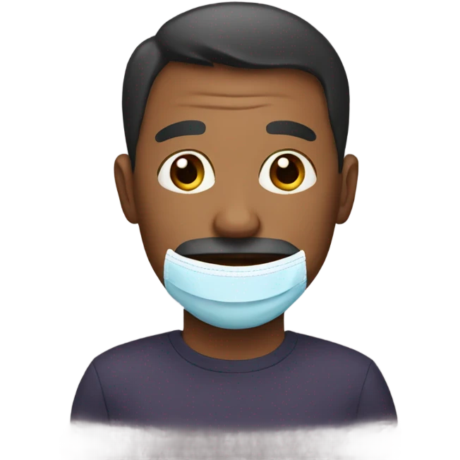 A father with  mask emoji