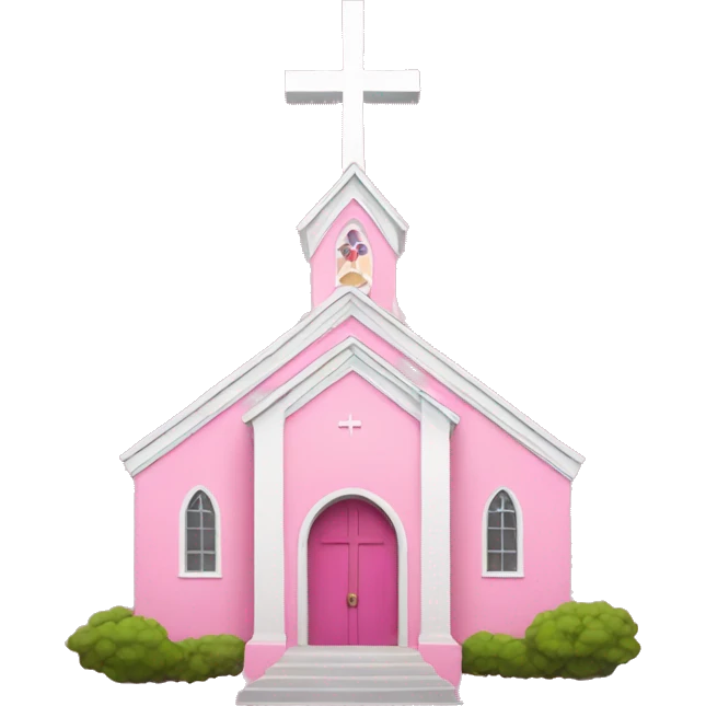 pink church cross emoji