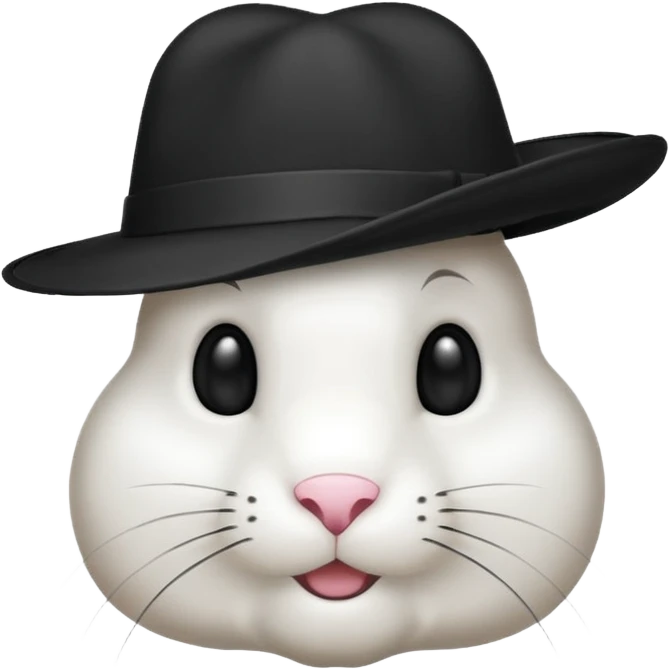 Lapin dans un chapeau emoji