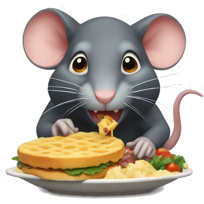 rat eating delicious food  emoji