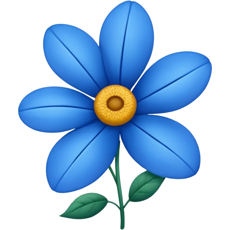 blue flower emoji