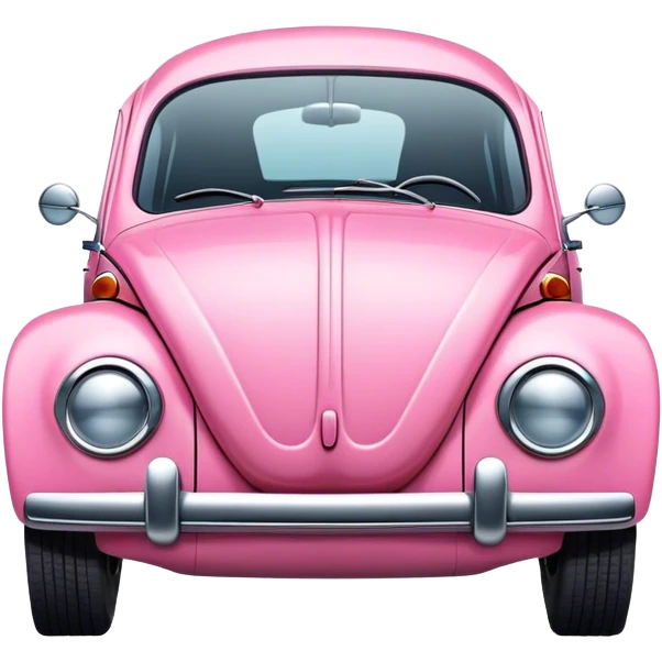 pink cute beatle car 60’s emoji