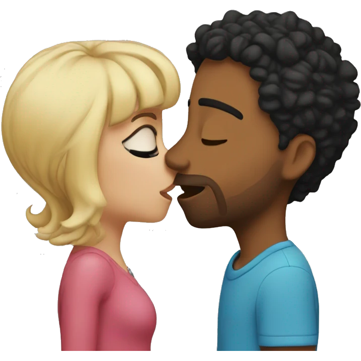 Gage and Alexa kissing  emoji