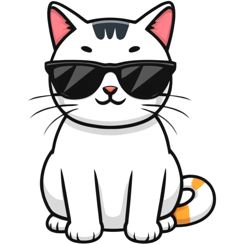 Cat with sunglasses emoji