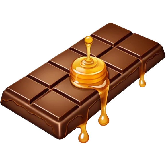 chocolate bar with honey on top emoji