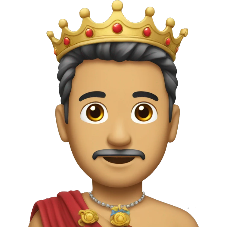 Chico con corona de rey montado en una lancha  emoji