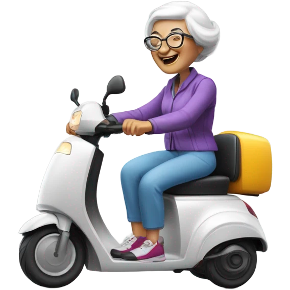 grandma racing mobility scooters  emoji