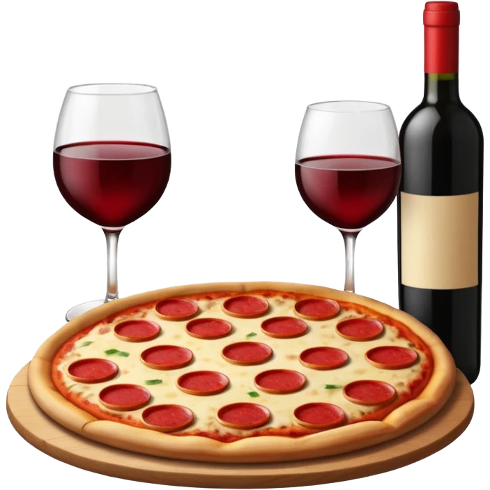 pizza with wine emoji