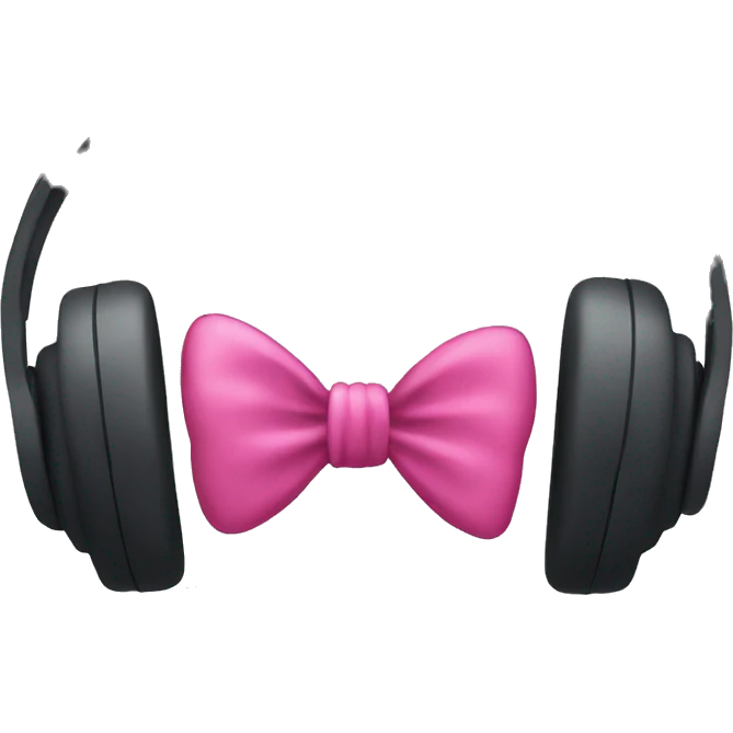 Headphones with bow emoji