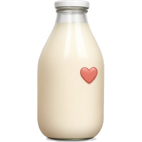 Milk-colored heart emoji