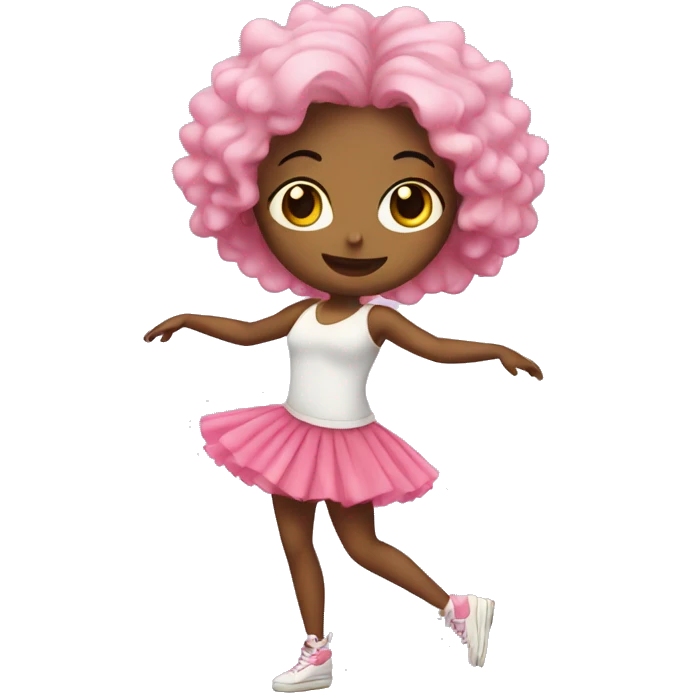 A girl with a tutu dancing  emoji