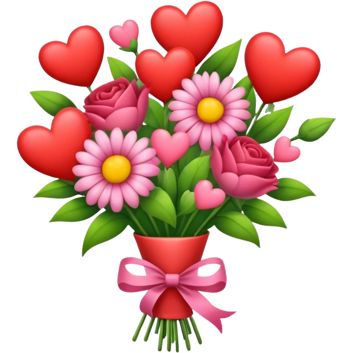 flowers and hearts  emoji