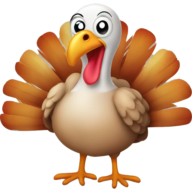 Turkey celebrating Thanksgiving emoji