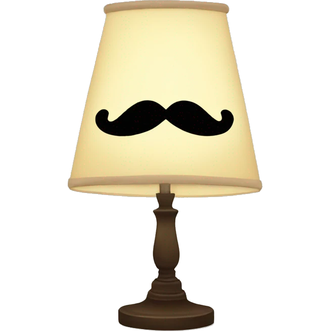 Lampshade mustache emoji