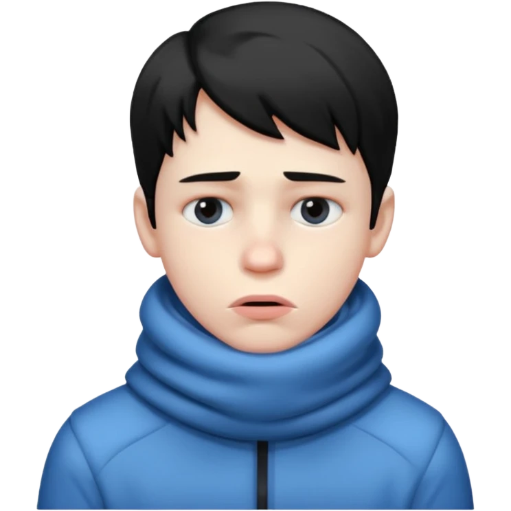 very cold boy emoji