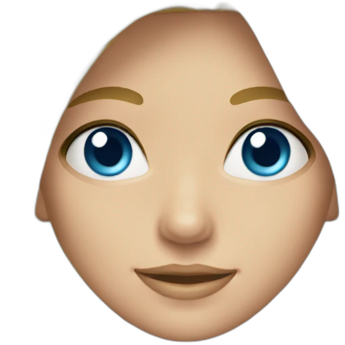 a blond girl with blue eyes emoji