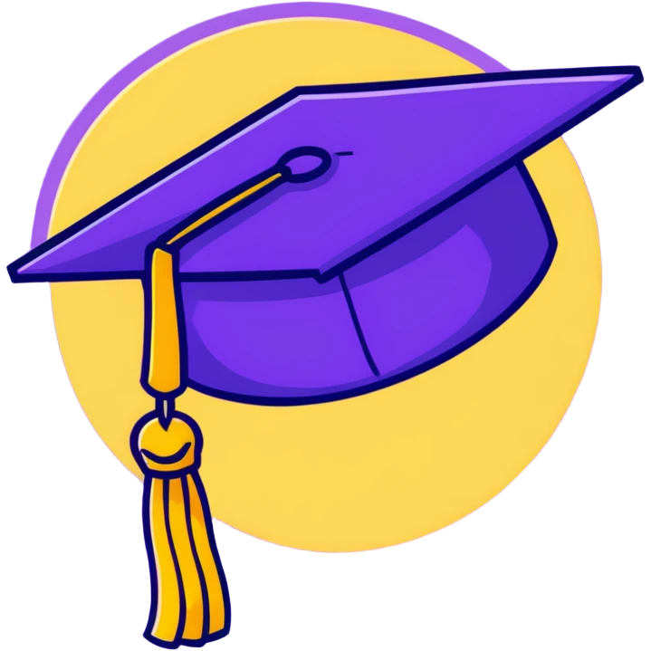 yellow graduation cap with a single tassel emoji