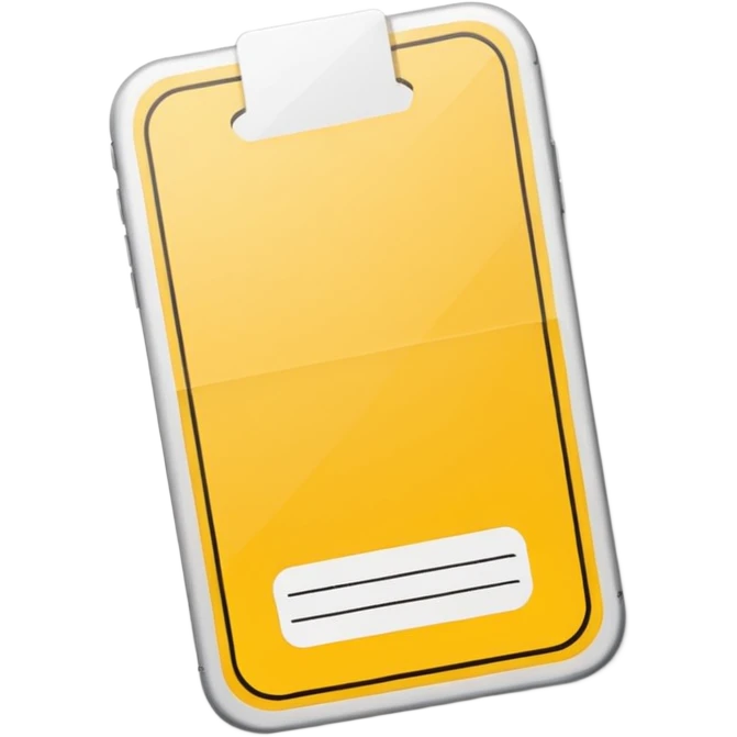 yellow card ticket iPhone style emoji
