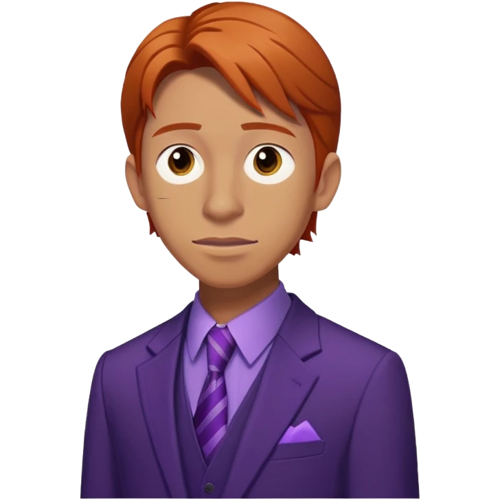 bill weasley in harry potter, wear dark purple suit emoji