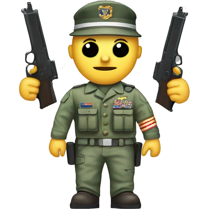 Us armed forces with 2 pistols emoji