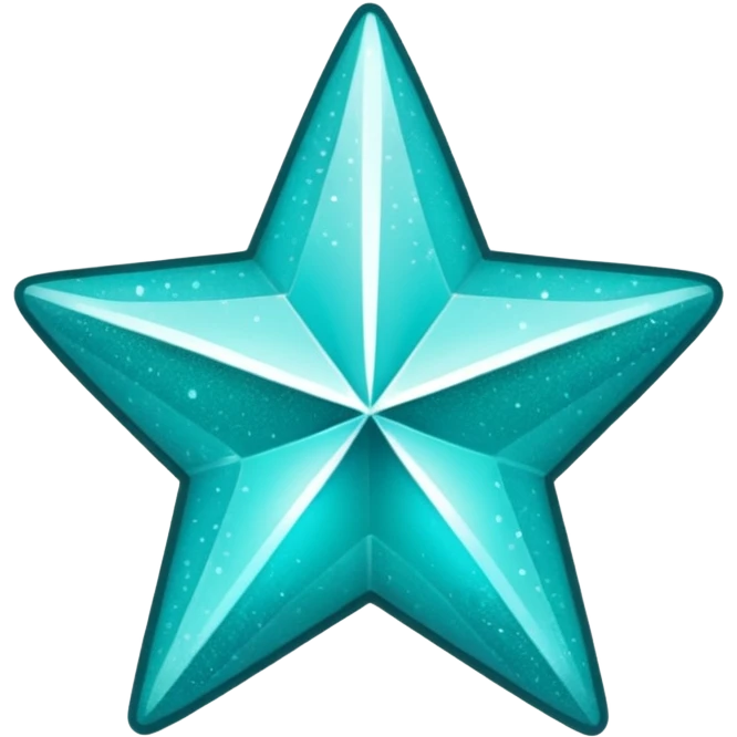 teal star with sparkles emoji