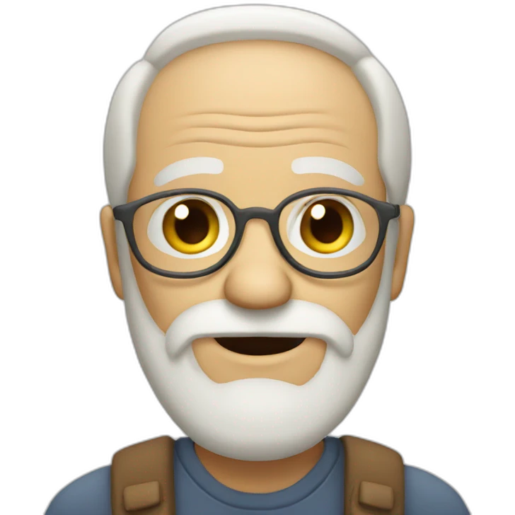 old white bearded man emoji