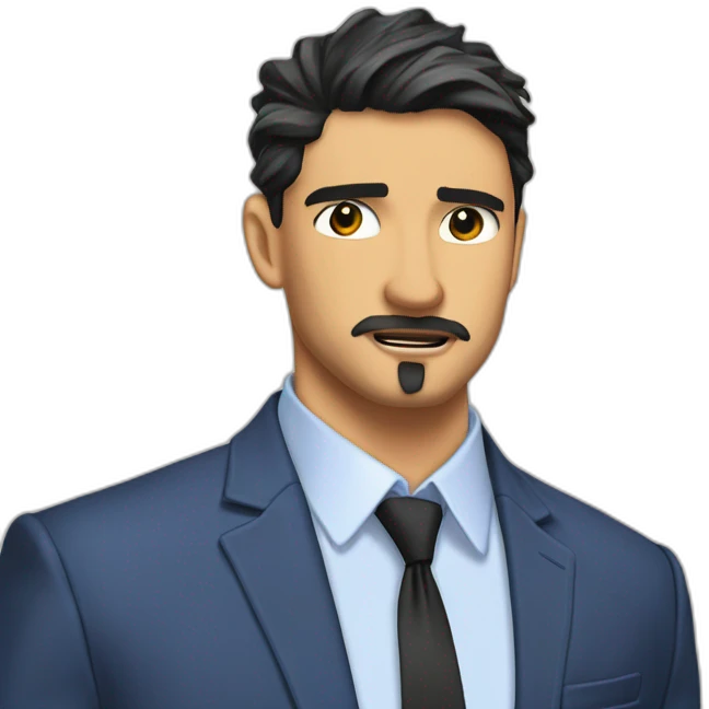 Formal suit, solo meme boy emoji