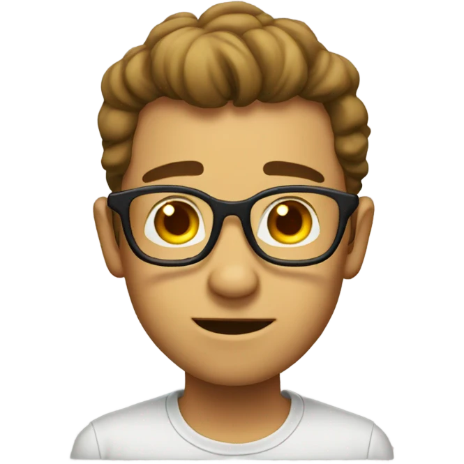 Dork emoji without glasses emoji