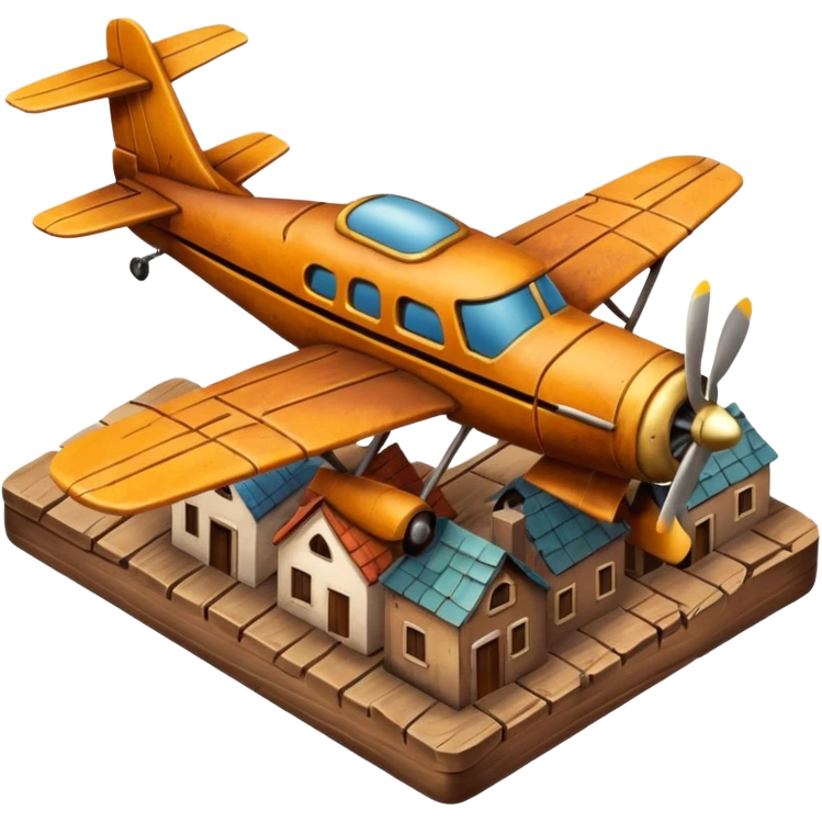 small size plane old town emoji