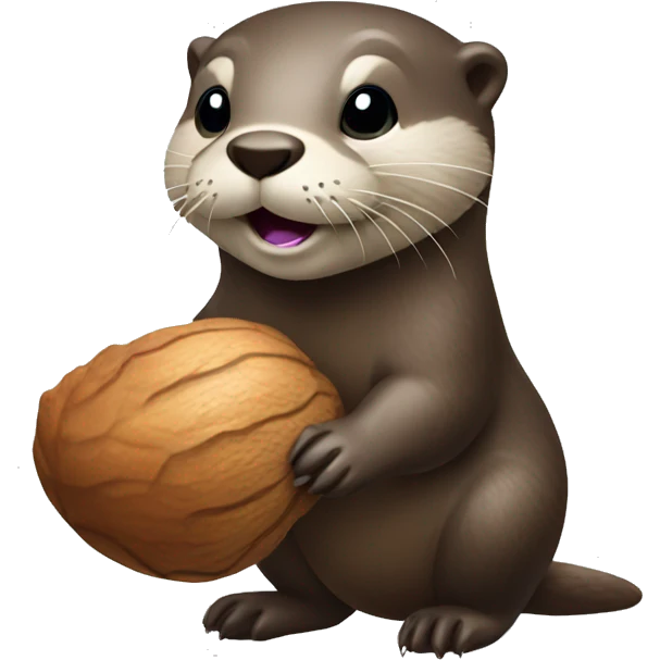 Otter with acorn emoji