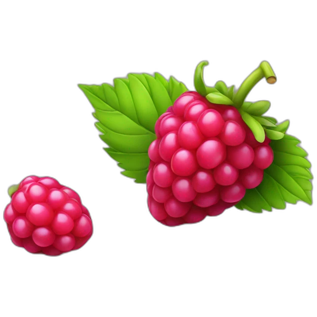 Raspberry the fruit emoji