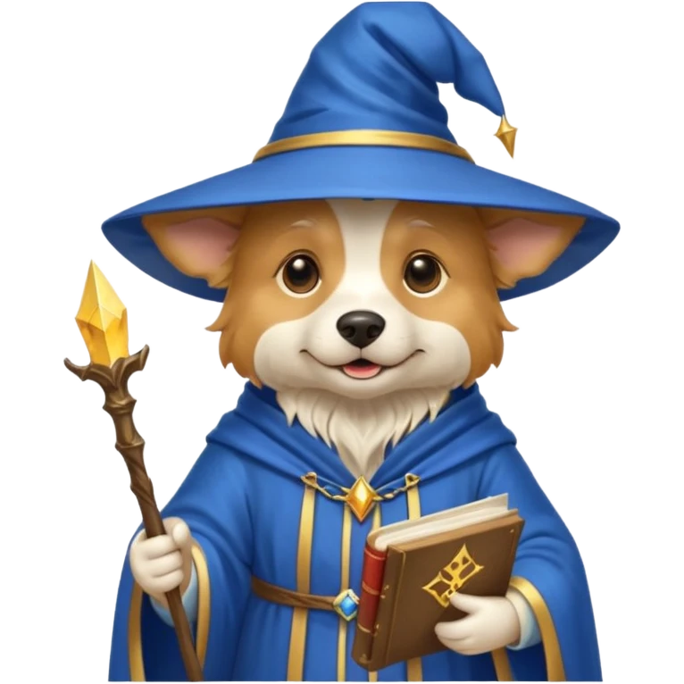 Dog wizard emoji