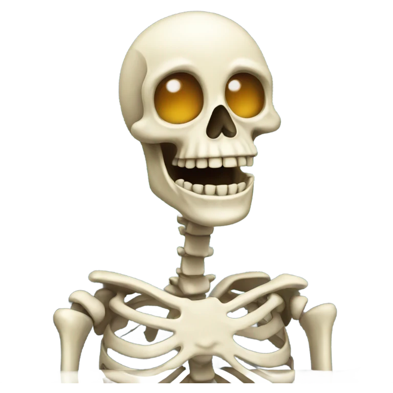 Laugh skeleton  emoji