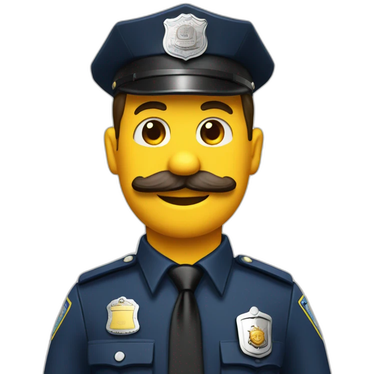 pato gordo con traje de policia emoji
