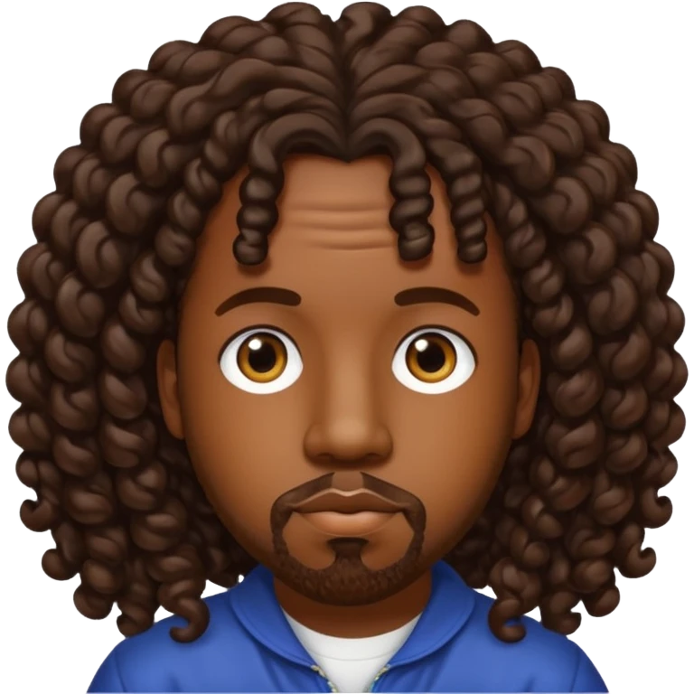 Big Boi with long dark brown curly hair emoji
