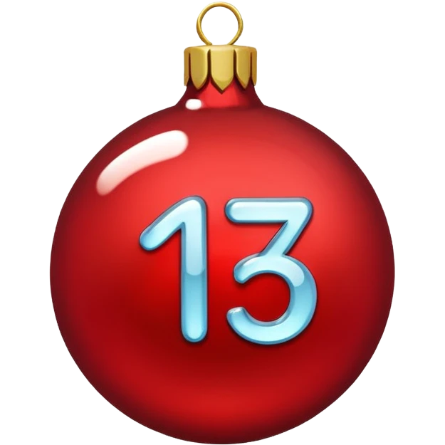 the numbers "1637" as a christmas ornament emoji
