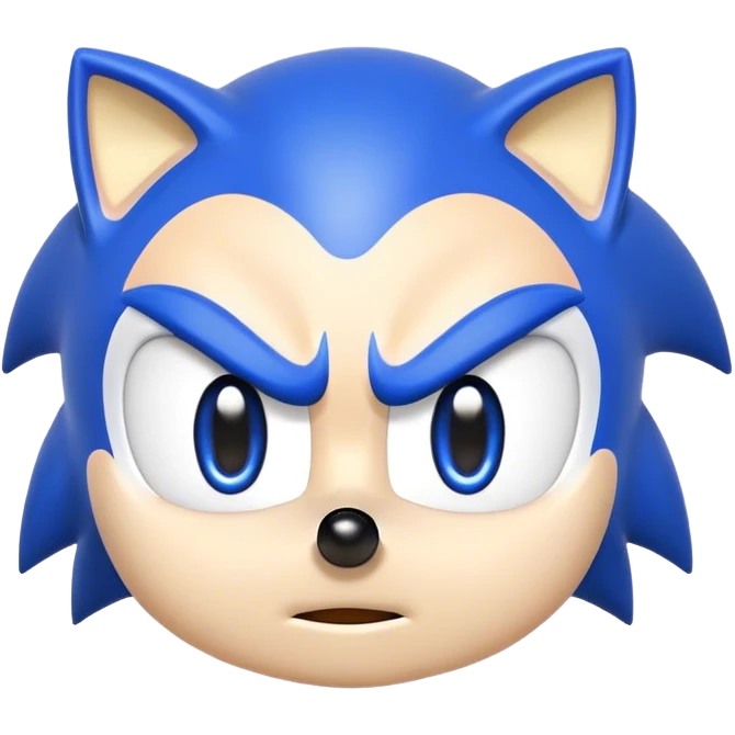 sonic-face white eyebrow emoji