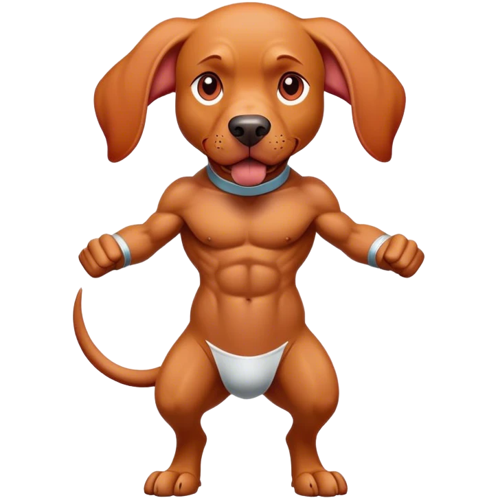 Viszla with big muscles  emoji