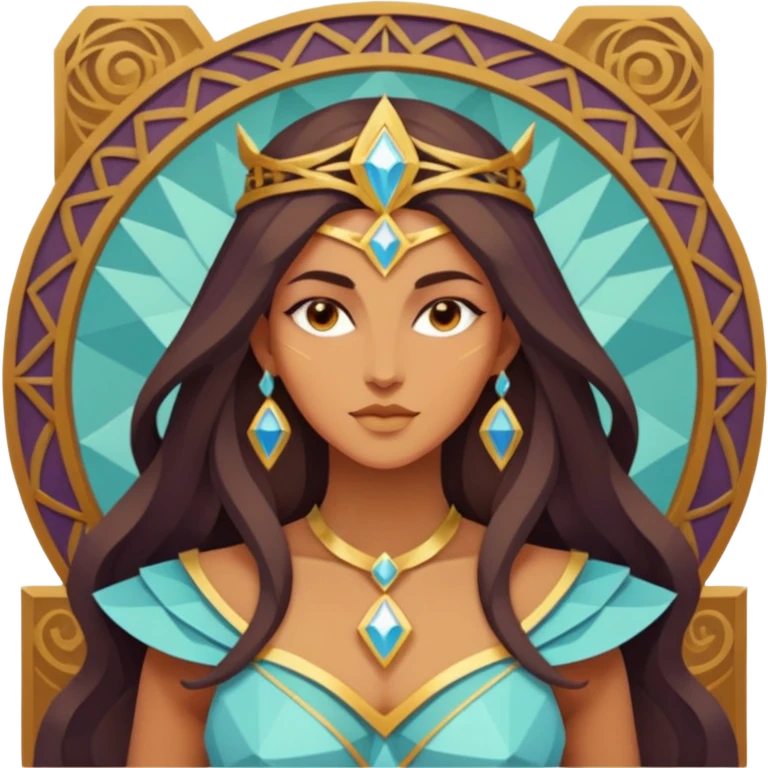 fantasy magic tarot card low poly goddess calcio emoji