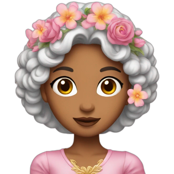 princess with flowers emoji
