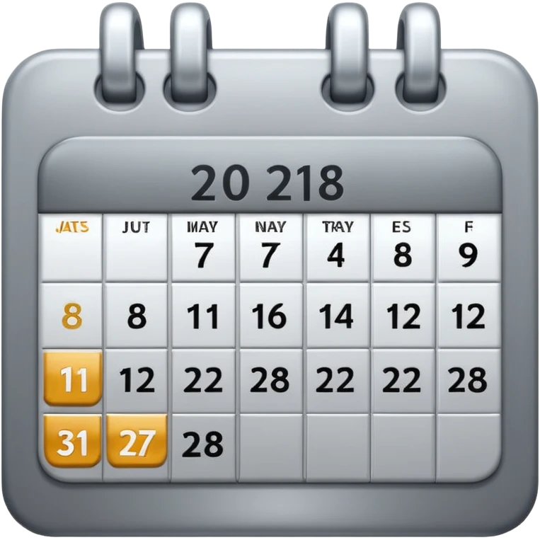I want to generate a 3d image icon for a calendar emoji